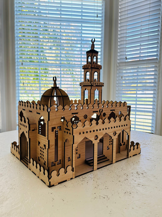 72 Piece Mosque Puzzle – 3D Wooden Model Kit, Assembly Required