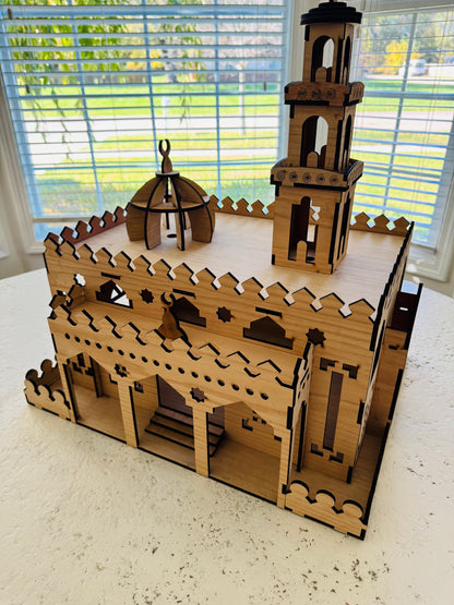 72 Piece Mosque Puzzle – 3D Wooden Model Kit, Assembly Required